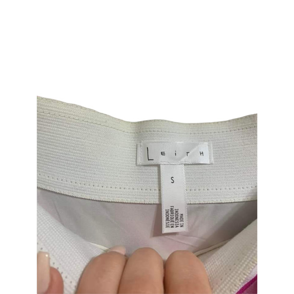 Leith Burgundy Fudge Scarf Midi Skirt Pink Brown Size Small NWT $55 - Picture 5 of 7